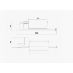 Επιτοίχια Χαρτοθήκη με Κάλυμμα Tema Premium 71007 Χρωμέ